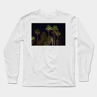 Palm Trees lit with lights Long Sleeve T-Shirt